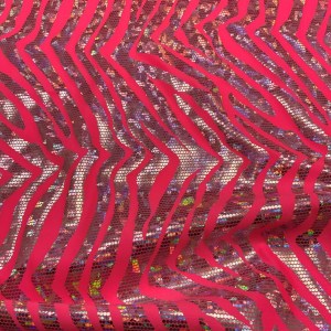 Nylon Spandex, Neon Pink, Animal print, D14